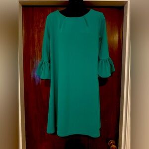 Nina Leonard Green Dress - Size M - 35” in Length